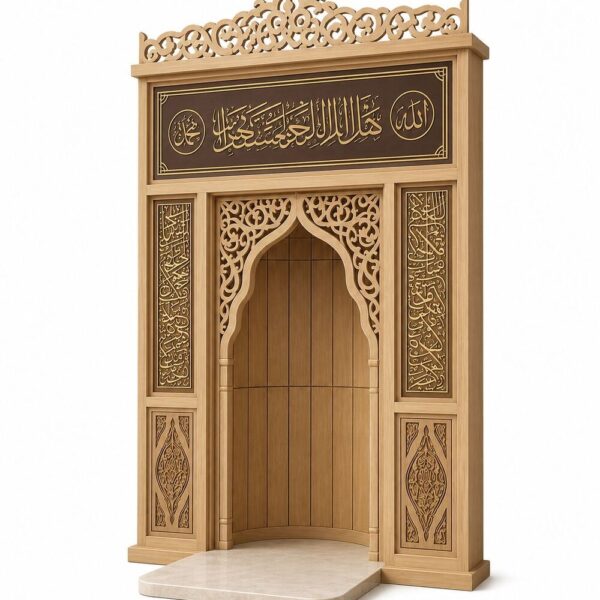 Light Colored Wooden Mihrab Model