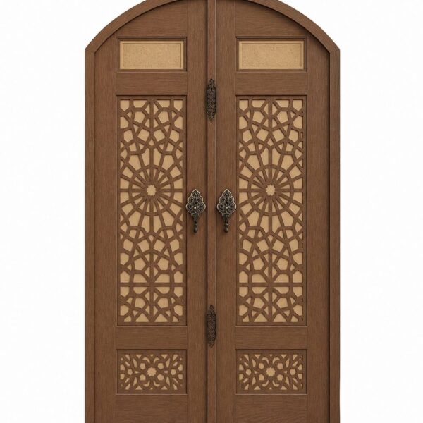 Modern Oak Mosque Door