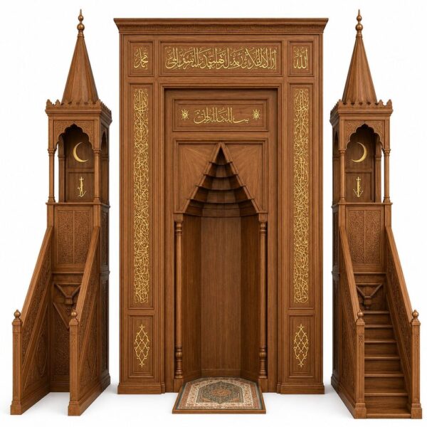 Wooden Oak Prayer Altar Niche