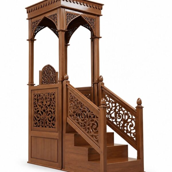 Canopy Style Wooden Mosque Minbar