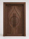 Çift Kanatlı Modern Ahşap Cami Kapısı – 150 cm