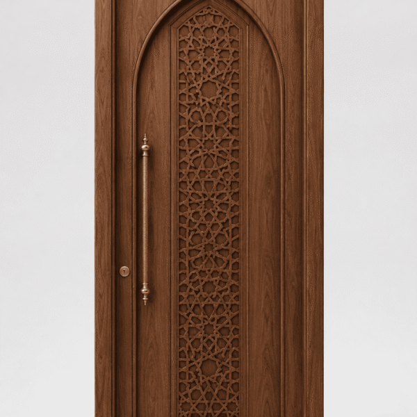 Çift Kanatlı Modern Ahşap Cami Kapısı – 150 cm