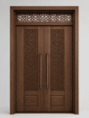 Çift Kanatlı Modern Ahşap Cami Kapısı – 150 cm