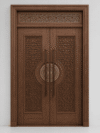 Çift Kanatlı Modern Ahşap Cami Kapısı – 150 cm