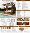 Modern Ahşap Pergola Oturma Alanı – Model KM-0024