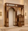 Geleneksel Ceviz Tasarımlı Ahşap Cami Mihrap ve Minber Takımı