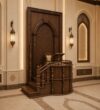 Modern Tarz İşlemeli Ahşap Cami Vaaz Kürsüsü