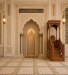 Üst Örtülü İşlemeli Ahşap Cami Minberi