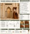 Üst Örtülü İşlemeli Ahşap Cami Minberi