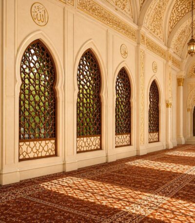 Kemer Formlu İslami Desenli Dekoratif Pencere Paneli