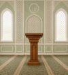 Ahşap Vaaz Kürsüsü – Sade Tasarımlı Cami ve Mescit Kürsüsü