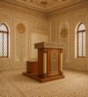 Ahşap Cami Minberi – El İşçiliği Oyma Detaylı Cami Minberi