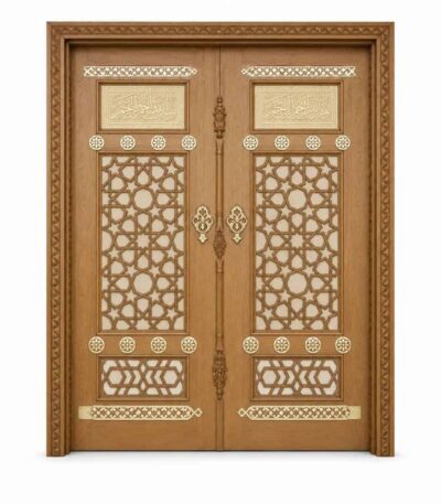 Kündekâri Ahşap Kapı Açık Ceviz
