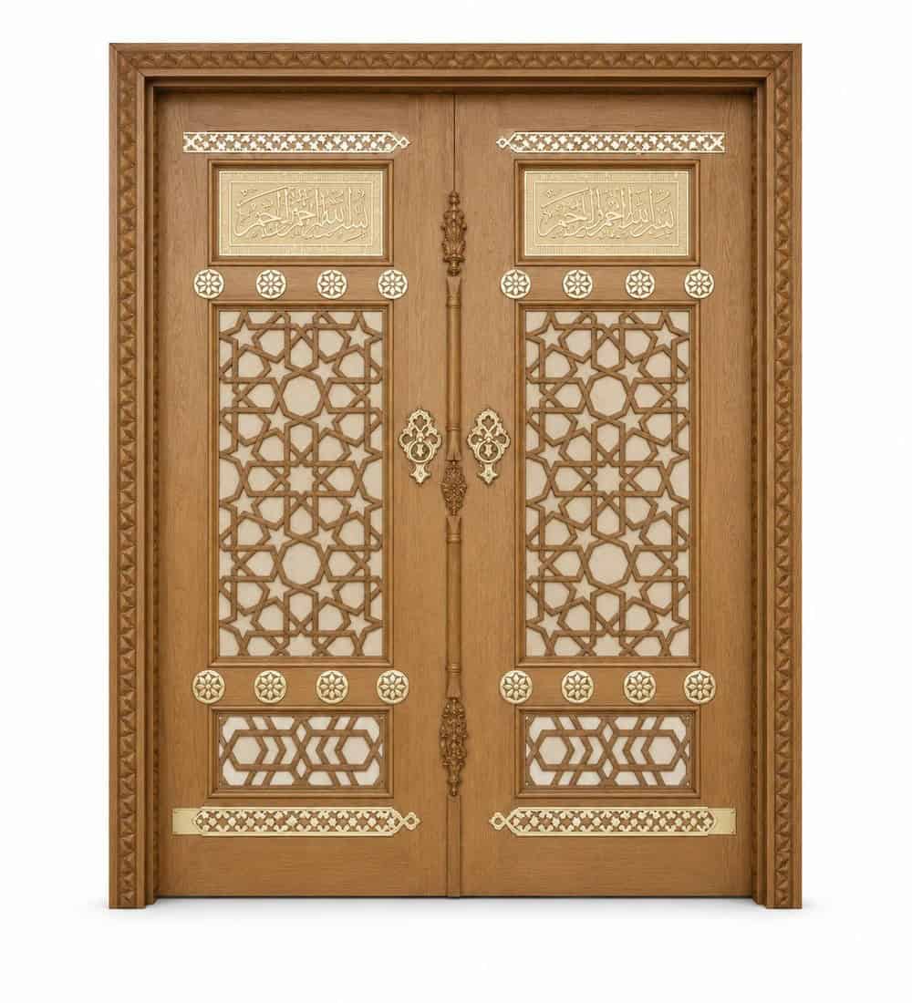 Kündekâri Ahşap Kapı Açık Ceviz Kündekâri Ahşap Kapı Açık Ceviz