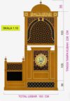 El İşçiliği Ahşap Cami Minberi – Oymalı Desenli Cami Minberi (Klasik Tasarım)