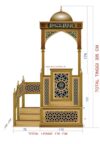 El İşçiliği Ahşap Cami Minberi – Oymalı Desenli Cami Minberi (Klasik Tasarım)