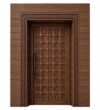 Geniş Söveli CNC Oymalı Ahşap Kapı – WCD-05