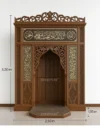 Altın Hatlı Klasik Ahşap Cami Mihrabı