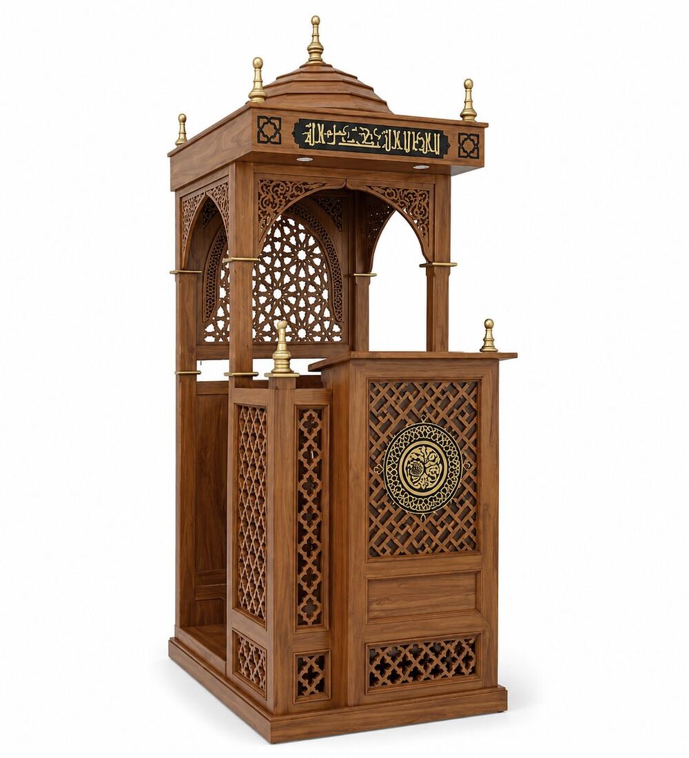 Osmanlı Tarzı Kubbeli Ahşap Cami Minberi Osmanlı Tarzı Kubbeli Ahşap Cami Minberi