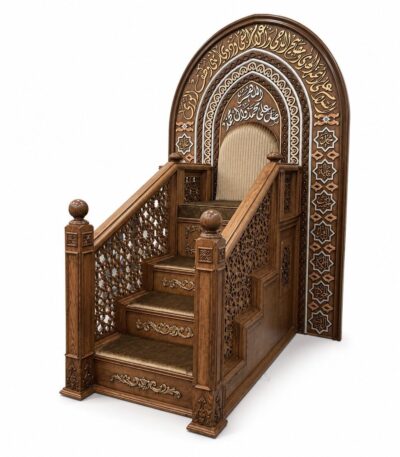 Selçuklu Motifli Ahşap Cami Vaaz Kürsüsü