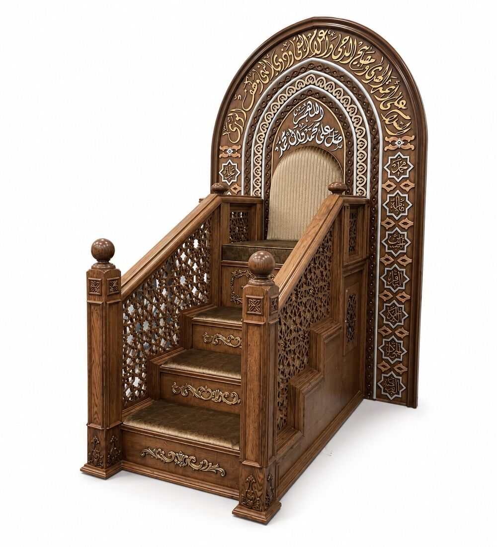Selçuklu Motifli Ahşap Cami Vaaz Kürsüsü Selçuklu Motifli Ahşap Cami Vaaz Kürsüsü