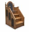 Modern Sade Ahşap Cami Minberi – Kompakt Tasarım