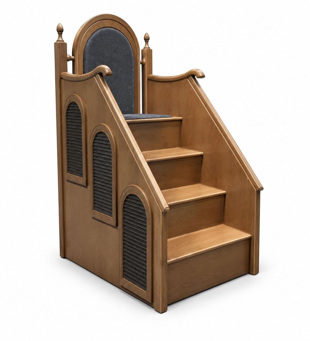 Modern Sade Ahşap Cami Minberi – Kompakt Tasarım Modern Sade Ahşap Cami Minberi – Kompakt Tasarım
