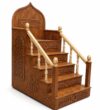 Ahşap Cami Minberi – Küçük Mescitler İçin Kompakt Ahşap Cami Minberi
