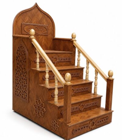 Ahşap Cami Minberi – Küçük Mescitler İçin Kompakt Ahşap Cami Minberi
