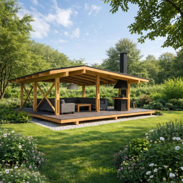 Kavisli Ahşap Kamelya – Stonewood Lidya 6 × 8
