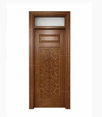 Camlı Geometrik Oymalı Kapı